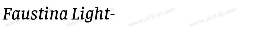 Faustina Light字体转换